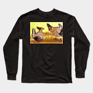 Prairie-chicken Grouse Pair Long Sleeve T-Shirt